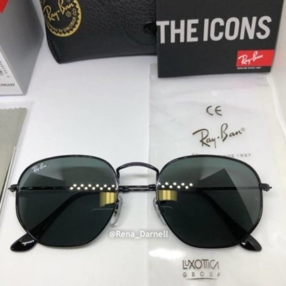 RayBan Hexagonal Black RB3548N New - Picture 2 of 14